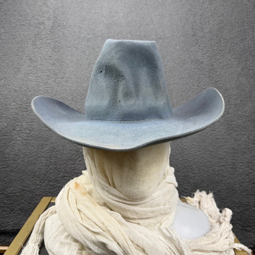 New West by Bailey Blue Felt Cowboy Hat Size 7 Vintage Western Wide Brim‎